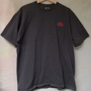 The North Face Men's Charcoal and Red Tee